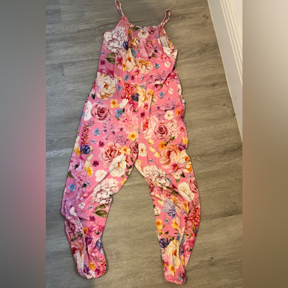 Bamboo posh peanut Floral Pink Jumpsuit
